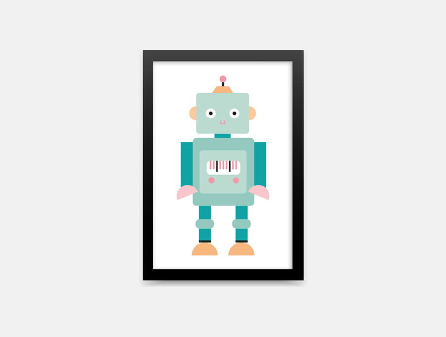 ELIS DESIGN plakát s robotem rozměr: 20 x 30 cm