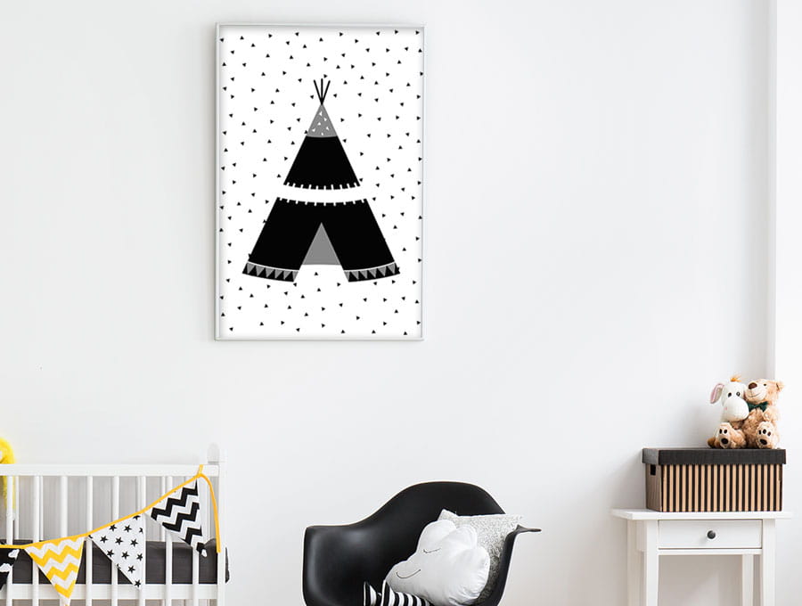 ELIS DESIGN Plakát s čenobílým designem rozměr: 20 x 30 cm