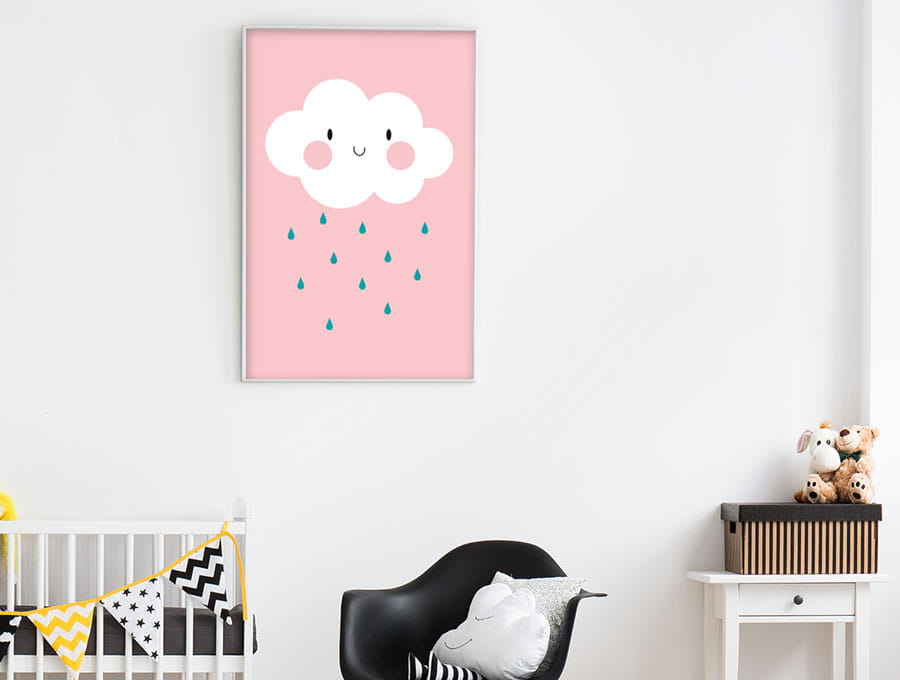 ELIS DESIGN veselý růžový mráček rozměr: 20 x 30 cm