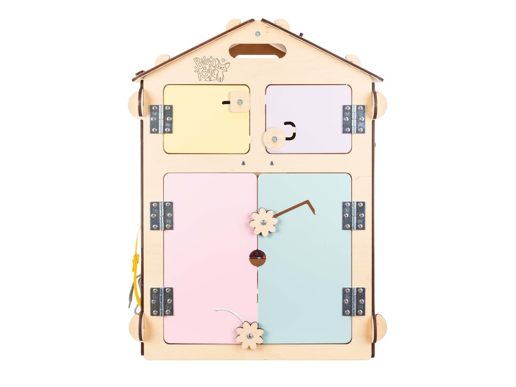 BusyKids Activity board domeček natura pastel