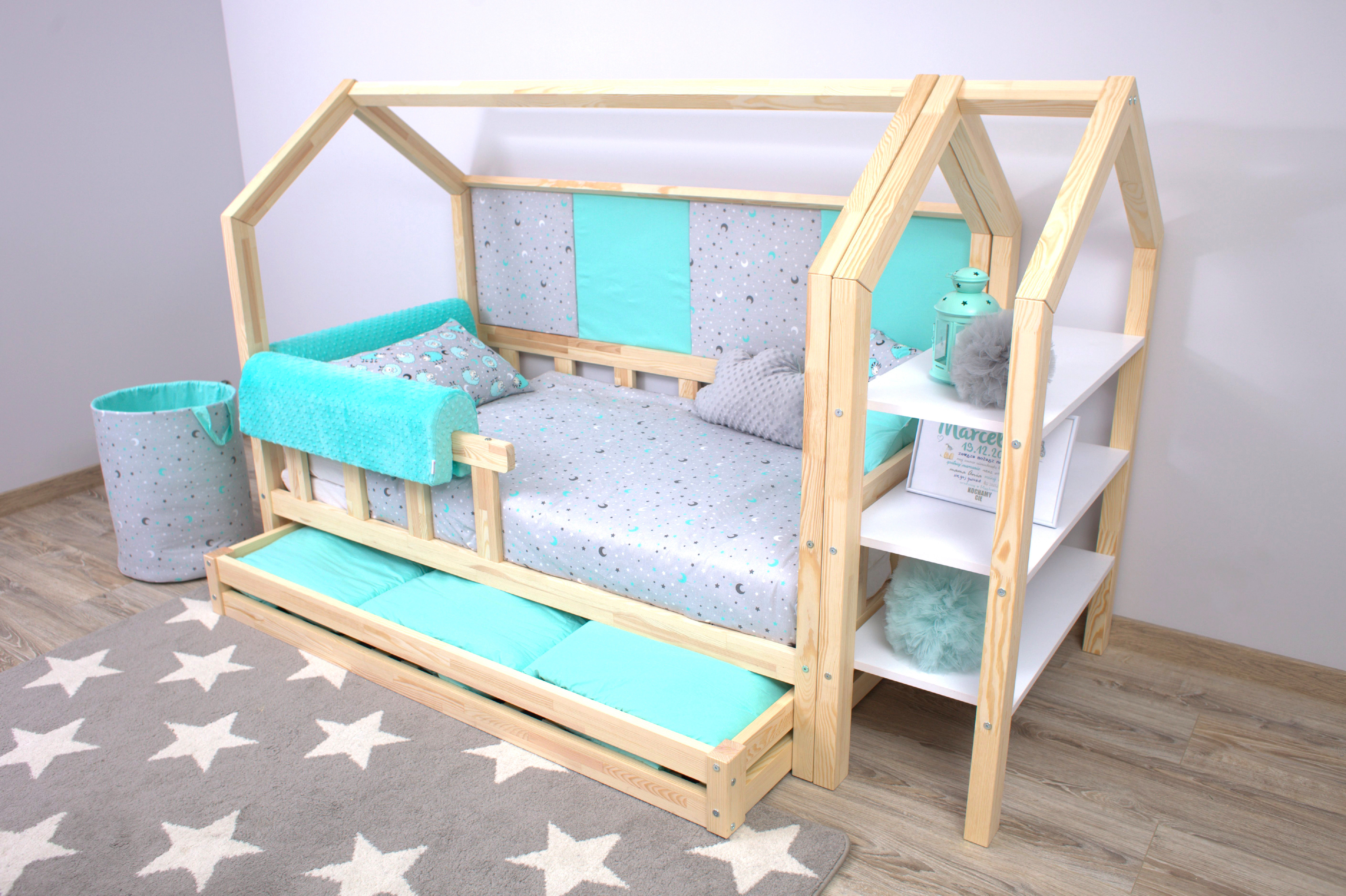 ELIS DESIGN Chránič na postel pěnový – 80 cm barva: světle šedá, Délka: 80 cm