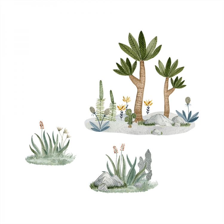 Yokodesign Sada nálepek Pravěké rostliny