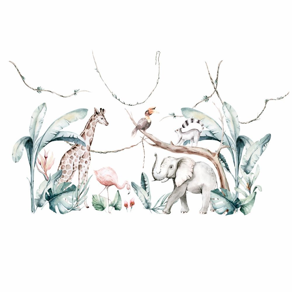DEKORACJAN Maxi sada nálepek se zvířátky – Savana