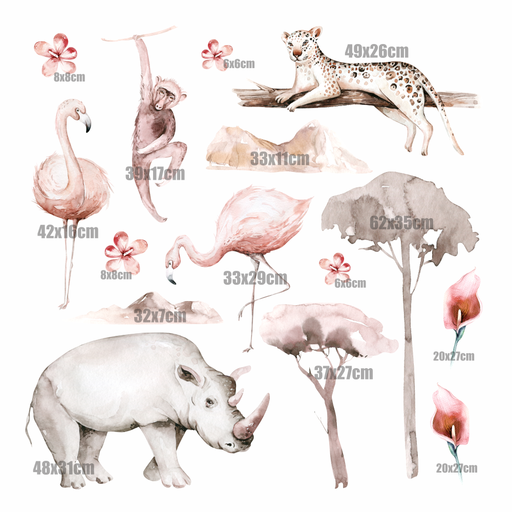 ELIS DESIGN moderní nálepky pro děti zvířátka