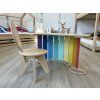 Set dřevěné houpačky smile fresh s deskou a dětskou židličkou
