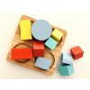 Dřevěné puzzle vkládací pro děti ze sady skládaček a hlavolamů