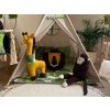 Dětský teepee stan safari v setu s originálními polštářky