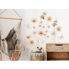 Sada samolepek na zeď s lučním kvítím a motýly