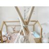 Dětský teepee stan do pokojíčku béžovo-šedý XL s fixátorem tyčí