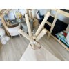 Dětský teepee stan s bambulkami i fixátorem tyčí béžovo-šedý XL