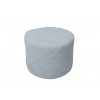 Puf (taburet) dětský prošívaný světle šedý