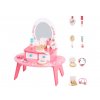 Toaletní stolek pro děti dřevěný růžový s doplňky