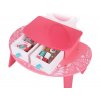 Kosmetický stolek pro děti růžový s malováním, zrcadlem, šuplíky a doplňky