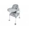 Multifunkční dětská jídelní židlička šedá