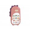 Dětský telefon dinosaurus - růžový