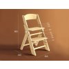 Rozměry rostoucí dřevěné dětské židle (skládací)