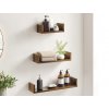 Poličky na zeď (3 ks) s bočnicemi - rustikální styl