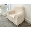 Dětské křeslo v krémové barvě s oušky - plyš