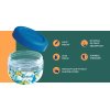 Plastová nádoba na jídlo Bubble Blue Peonies 500 ml