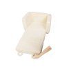 Dětské křeslo rozkládací - hebký bílý potah
