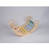 Montessori dřevěná houpačka 5v1 - pastel