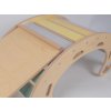 Dřevěná montessori houpačka patel 5v1 v setu s oboustranným prknem pastel
