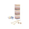 Dřevěná věž Jenga se zvířátky z kolekce farma