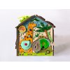 Originální svítící domeček activity board s LED - safari