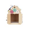 Domeček activity board dřevěný dětský přírodní (natur)