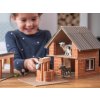 Dětská stavebnice s pravými cihlami - farmářský dům