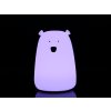 lSilikonová lampička Medvídek - fialové světlo