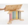 Montessori houpačku smile 6v1 pastel pomocí oboustranného prkna proměníte v dětský stůl