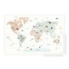 Hrací oboustranná podložka - Mapa světa