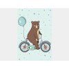 plakát medvěd na kole