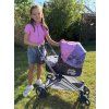 Skládací kočárek pro panenky 3v1 s taškou Magic Bubble - 73 cm