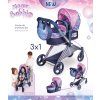 Skládací kočárek pro panenky 3v1 s taškou Magic Bubble - 73 cm