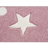 Růžový koberec pro holčičky růžový s hvězdami