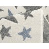 Designový koberec moře hvězd krémový s modrými hvězdami
