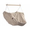 Závěsná houpačka do interiéru i exteriéru v krémové barvě