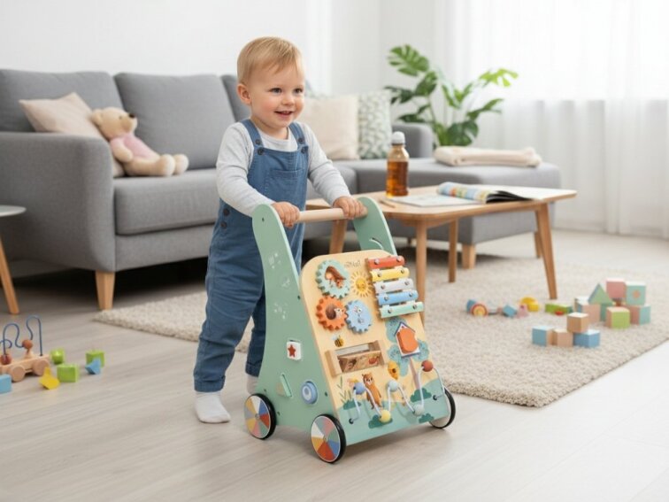 Lauflernwagen für Kinder mit Aktivitäten