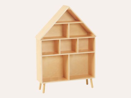 Montessori dětská knihovna (regál) - domeček