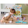 Domeček activity board svítící domeček s LED osvětlením Pirát pastel