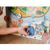 Pastelový activity board s LED Pirát pastel