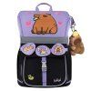 Baagl Schulranzen-Set Zippy Capybara | Set 3 Teilig, Schulranzen, Turnbeutel & Mäppchen