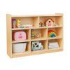 Dřevěná montessori dětská knihovna (regál)