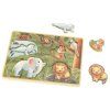 Dřevěné puzzle se zvuky - ZOO