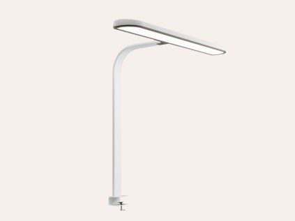 Bílá LED lampa na psací stůl