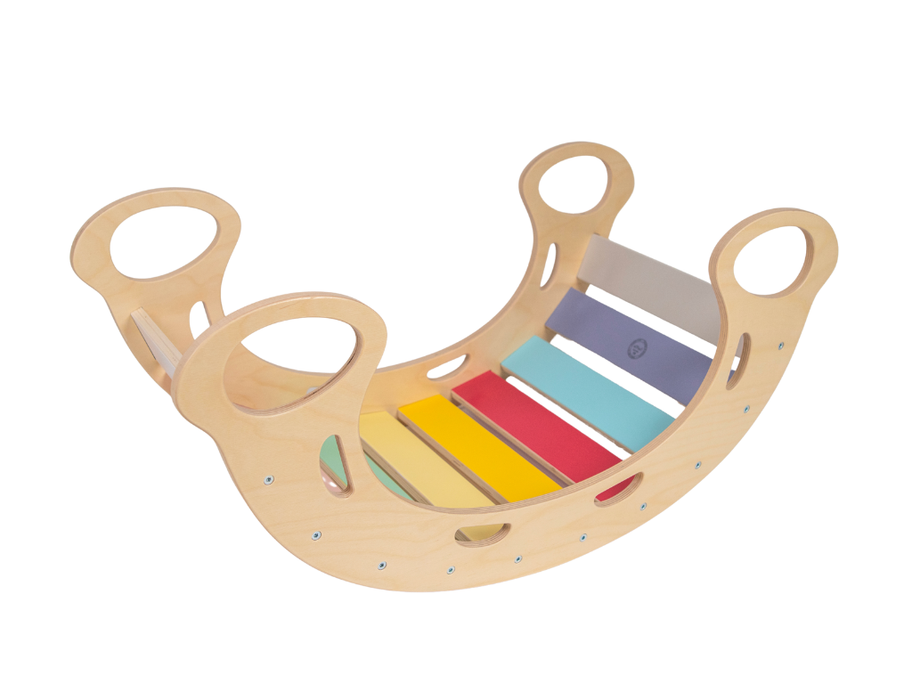 Dřevěná montessori houpačka PRO 5v1 fresh