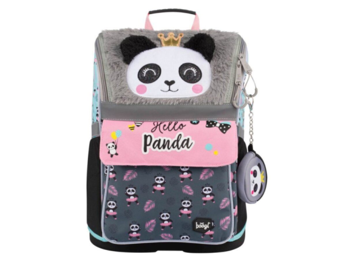 BAAGL 3 SZETT Zippy Panda: iskolatáska, tolltartó, zsák