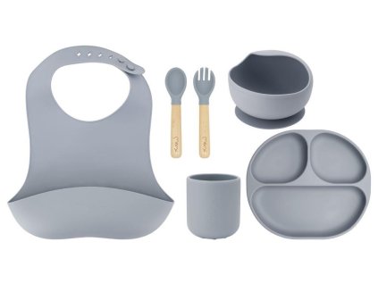Szürke MoMi AMI szilikon etető szett